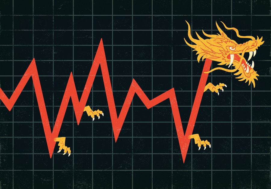 graph with dragon head illustration